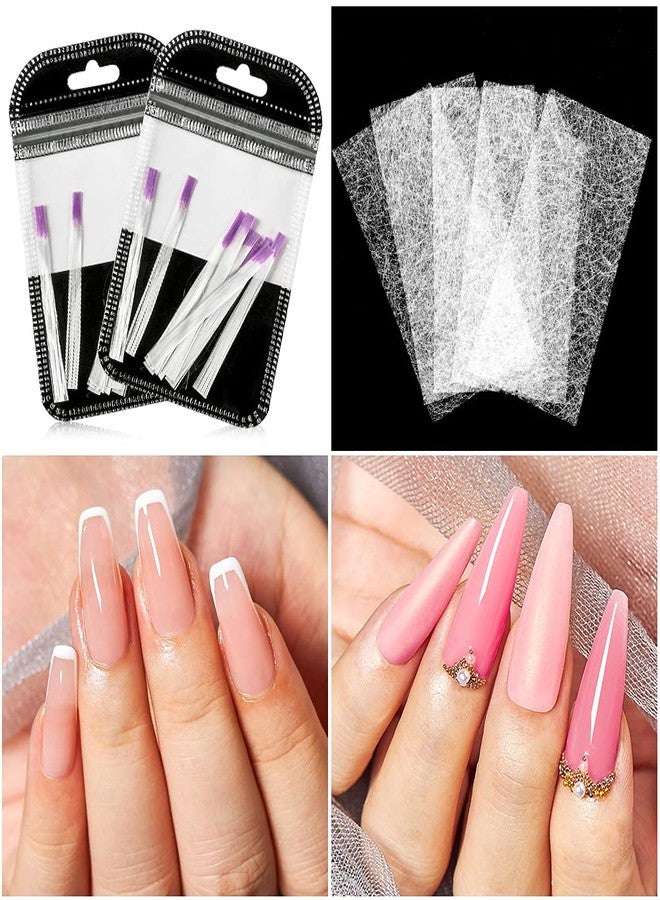 MSRUIOO Fiberglass Nail Extension Gel Kit Gel Nail Builder Extension Fiber Nail Kit with Magical Silk Fiberglass, Quick Building Gel, Nail File, Tweezers, Scissors, Nail forms for Gel Extension Nail Art - Image 2